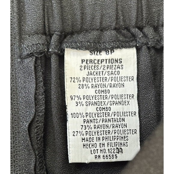 Petite Perceptionsby Irene B Suit Slacks Pants Set Res and Black Size 8 P - Picture 3 of 11